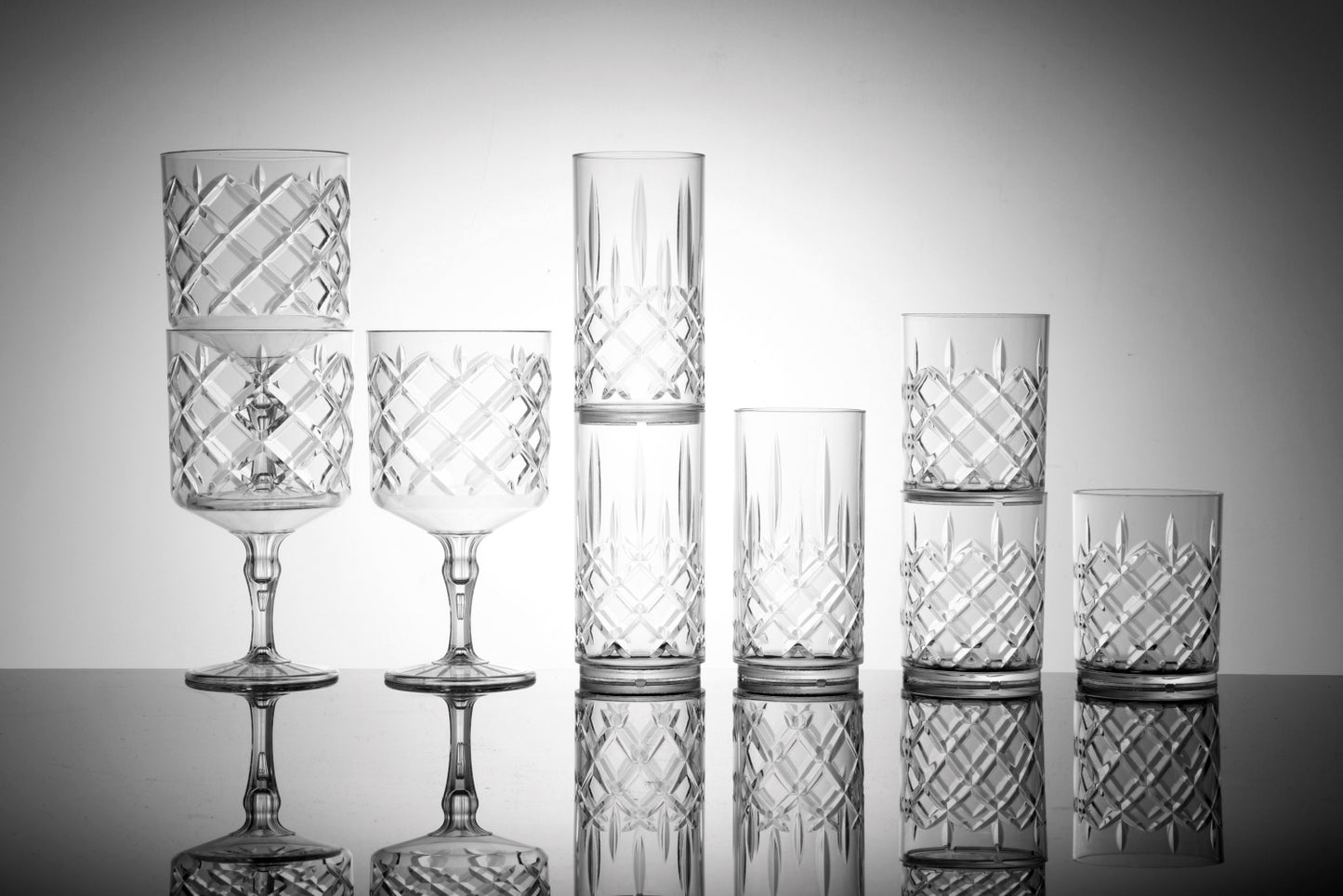 Kunststoffglas Kristal Longdrink Whisky | 0,3L | 2-er Set