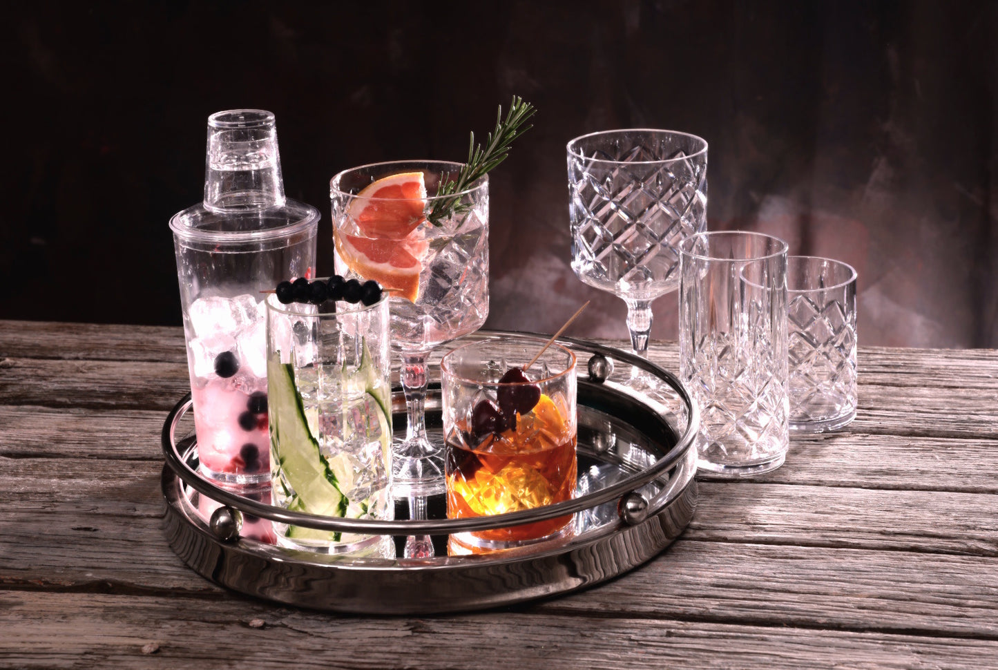 Kunststoffglas Kristal Longdrink Whisky | 0,3L | 2-er Set