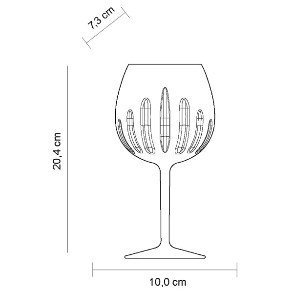 Kunststoffglas Cocktaillglas Epok | mit Facetten | 2-er Set
