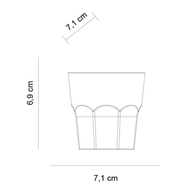 Kunststoffglas Whiskybecher Rüscherl | 8-er Set