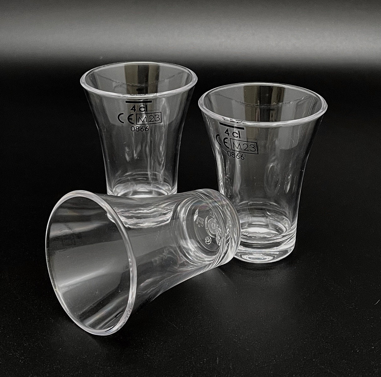 Kunststoffglas Schnapsglas Shot Glen 4 cl | CE Eichung | 6-er Set