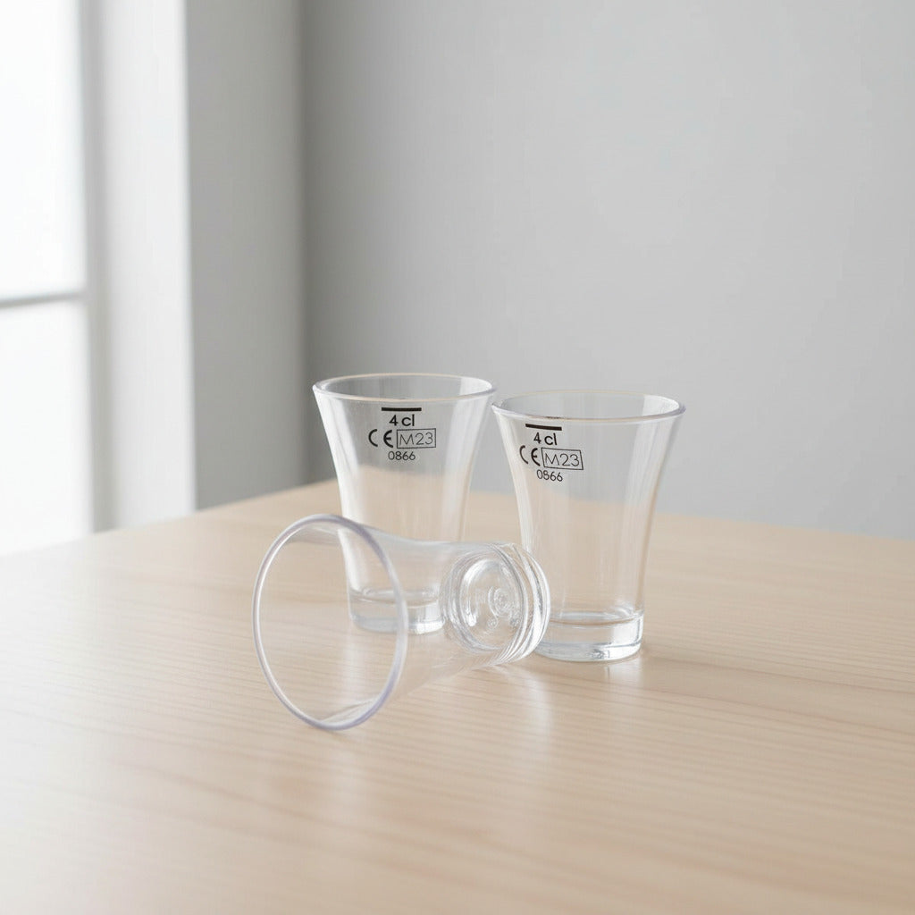 Kunststoffglas Schnapsglas Shot Glen 4 cl | CE Eichung