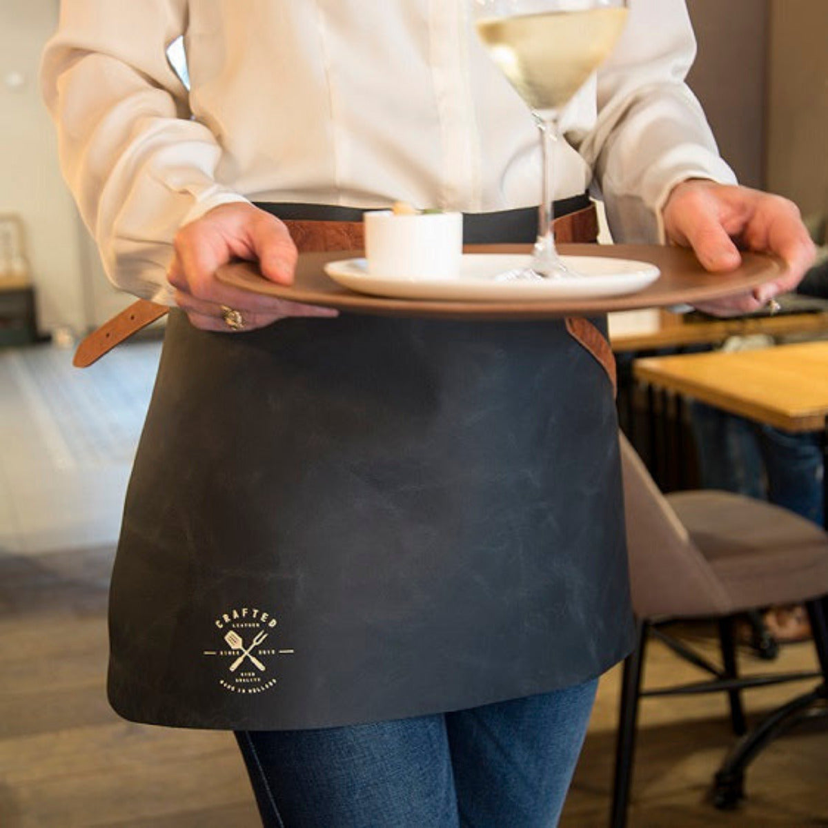 BARCRAFTERS Barschürze Leder | Farbe Nude