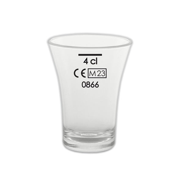 Kunststoffglas Schnapsglas Shot Glen 4 cl | CE Eichung | 6-er Set