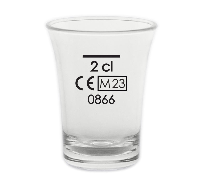 Kunststoffglas Schnapsglas Shot Glen 2 cl | CE Eichung | 6-er Set