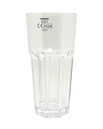 Kunststoffglas Longdrink 0,2L CE Eichung | 2-er Set