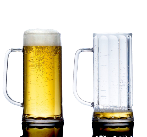 Kunststoffglas Bierkrug Isarseidl Bierglas 0,5L | 2-er Set
