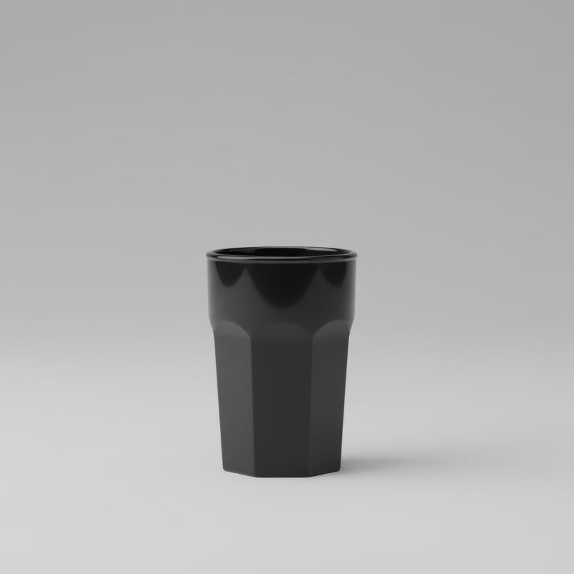 Kunststoffglas Schnapsglas schwarz | 6-er Set