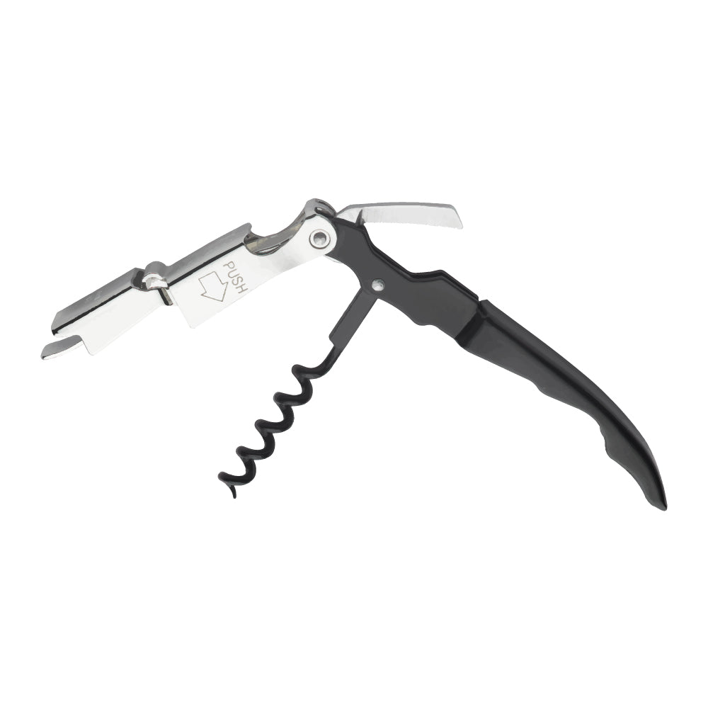 Kellnermesser Coutale | Edelstahl schwarz | Push