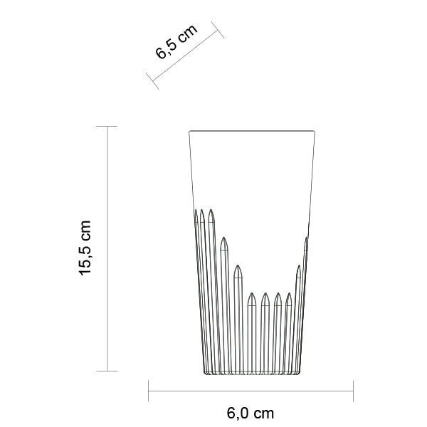 Kunststoffglas Longdrink Riva conic mit Schliff | 0,3L | im 2 -er Set