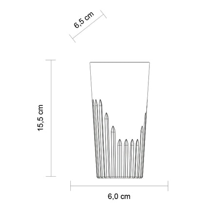 Kunststoffglas Longdrink Riva conic mit Schliff | 0,3L | im 2 -er Set