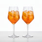 Kunststoffglas Aperol mit Facetten | Weinglas Reflex  Cocktailglas | 2-er Set
