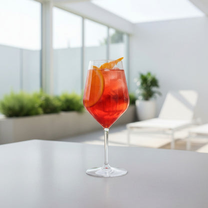 Kunststoffglas Aperol mit Facetten | Weinglas Reflex  Cocktailglas | 2-er Set