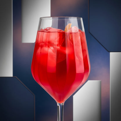 Kunststoffglas Aperol mit Facetten | Weinglas Reflex  Cocktailglas | 2-er Set