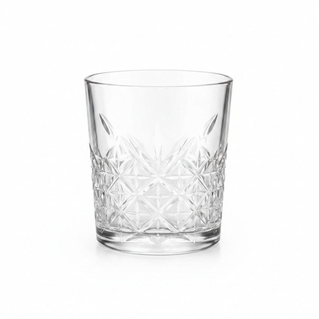 Kunststoffglas Luca 0,3L | Reliefschliff | glasklar | 2-er Set