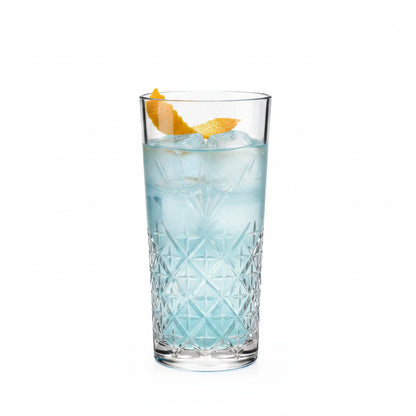 Kunststoffglas Luca Longdrink mit Reliefschliff | 0,4L | glasklar | 2er Set