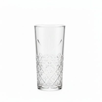 Kunststoffglas Luca Longdrink mit Reliefschliff | 0,4L | glasklar | 2er Set