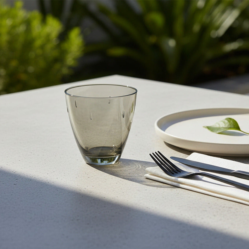 Kunststoffglas Drop | 0,3L rauchfarben | 2-er Set