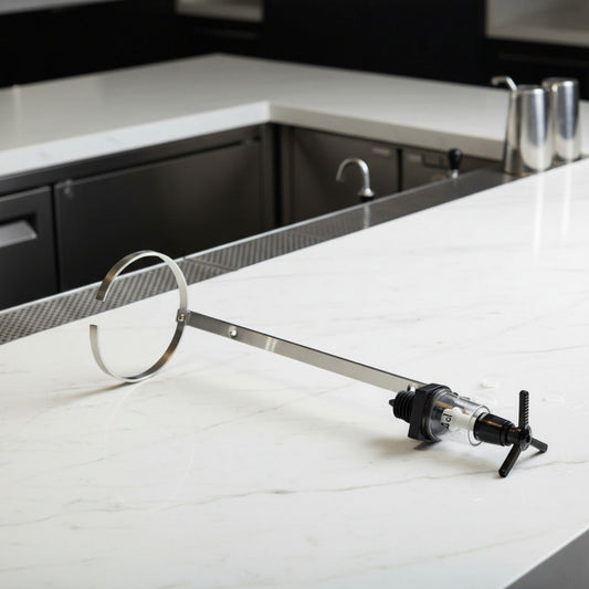 BARCRAFTERS Flaschenhalter für 3,0 Liter | rund inkl. Dosierer KB1 in 4 cl