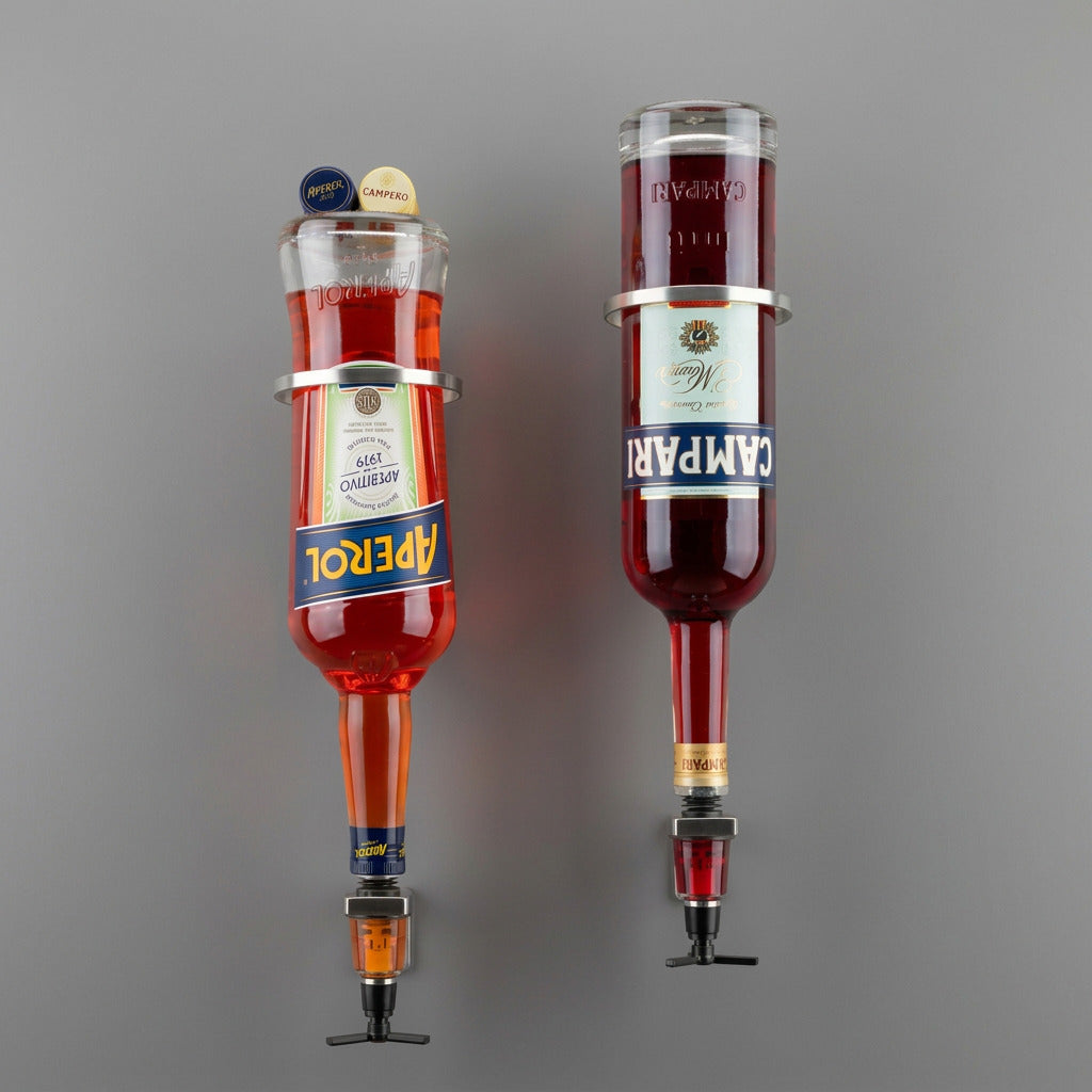 BARCRAFTERS Flaschenhalter für 3,0 Liter | rund inkl. Dosierer KB1 in 2 cl