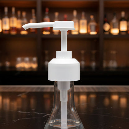Siruppumpe aus Kunststoff | weiß