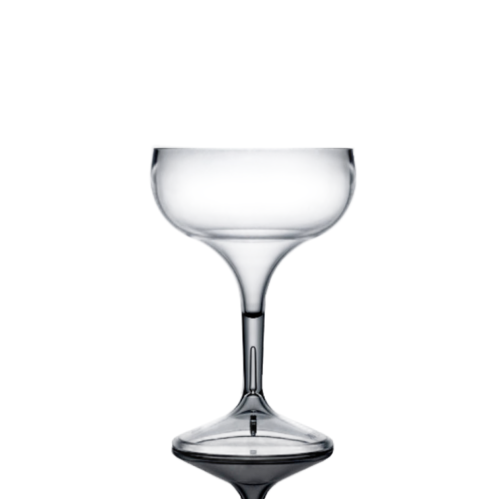 Kunststoffglas Champagnerschale Coupe | Cocktailglas | 2-er Set
