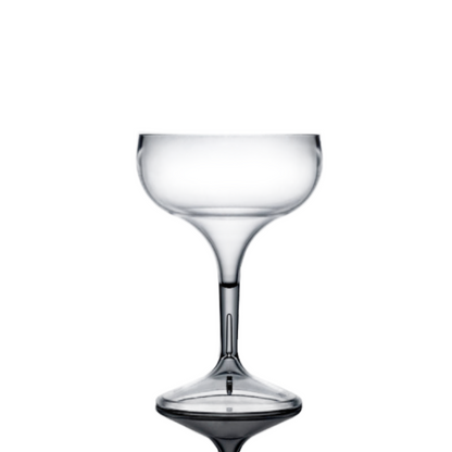 Kunststoffglas Champagnerschale Coupe | Cocktailglas | 2-er Set