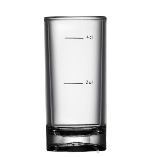 Kunststoffglas Schnapsglas Markierung auf 2cl | 4 cl  | 6-er Set
